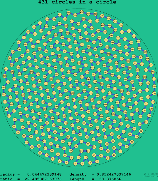 431 circles in a circle