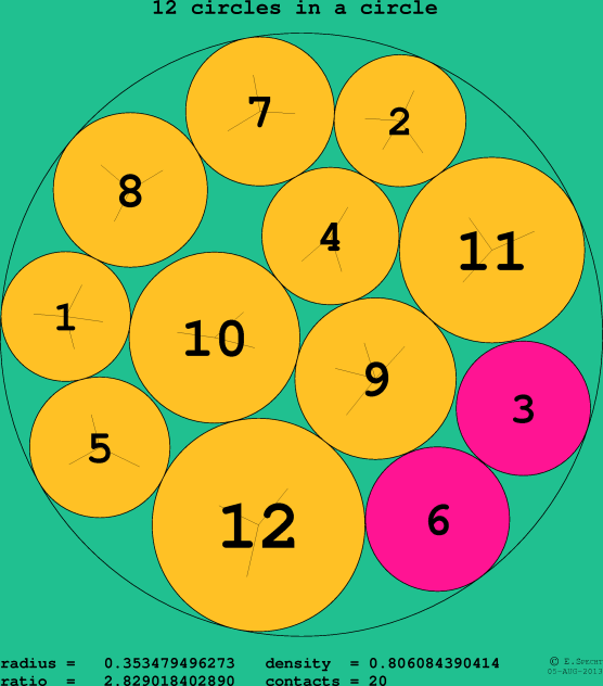 12 circles in a circle