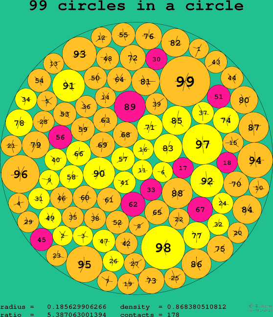 99 circles in a circle