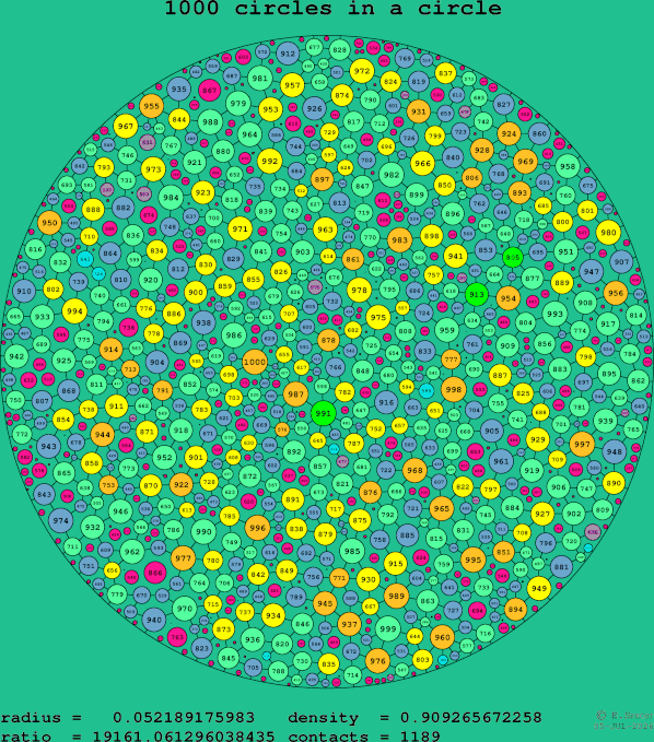 1000 circles in a circle