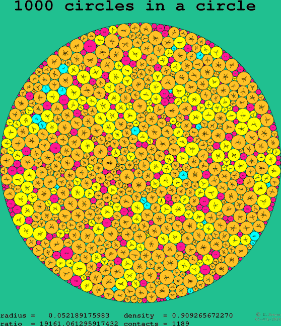 1000 circles in a circle