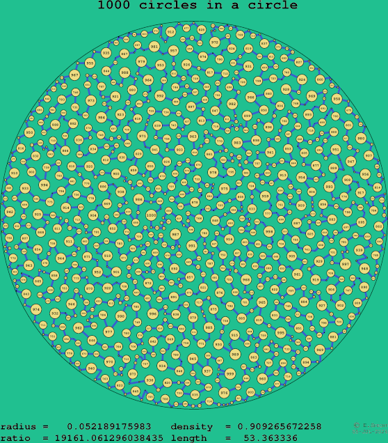 1000 circles in a circle