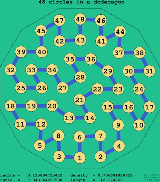 48 circles in a regular dodecagon