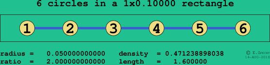 6 circles in a rectangle