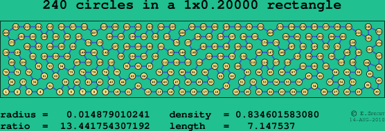 240 circles in a rectangle