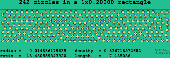 242 circles in a rectangle