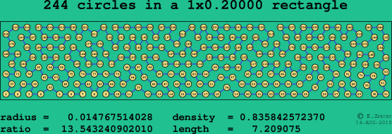 244 circles in a rectangle
