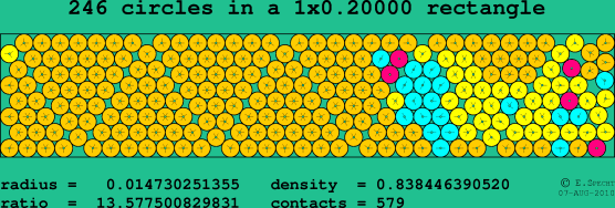 246 circles in a rectangle