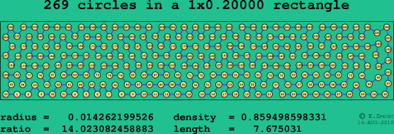 269 circles in a rectangle