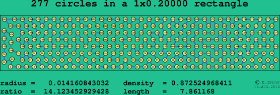 277 circles in a rectangle