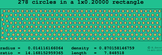 278 circles in a rectangle