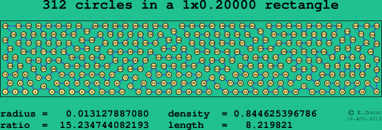 312 circles in a rectangle