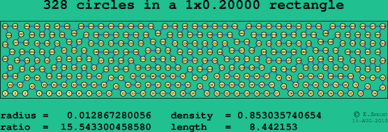328 circles in a rectangle