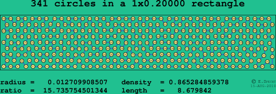 341 circles in a rectangle