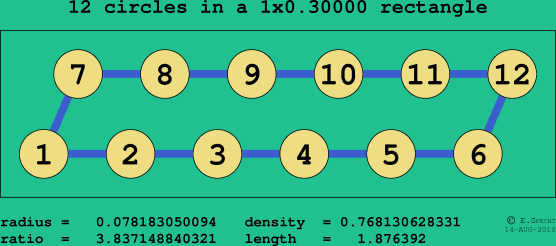 12 circles in a rectangle
