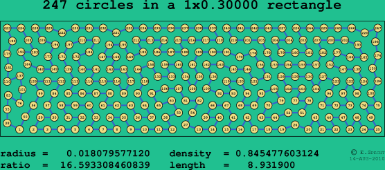 247 circles in a rectangle