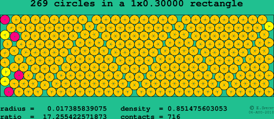 269 circles in a rectangle