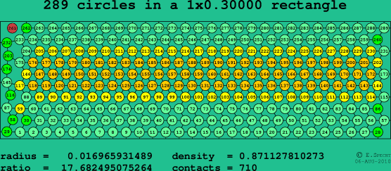 289 circles in a rectangle