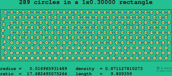 289 circles in a rectangle
