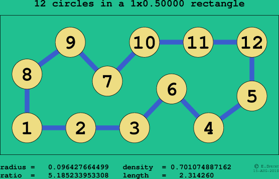 12 circles in a rectangle
