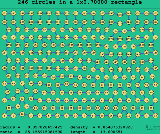 246 circles in a rectangle
