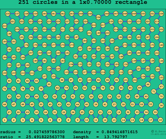 251 circles in a rectangle