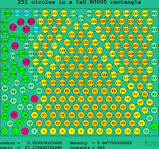 251 circles in a rectangle
