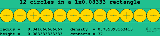12 circles in a rectangle