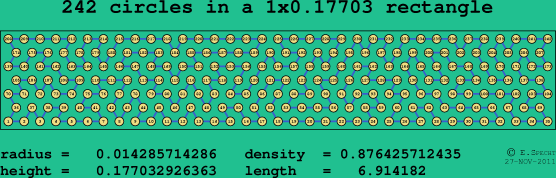 242 circles in a rectangle