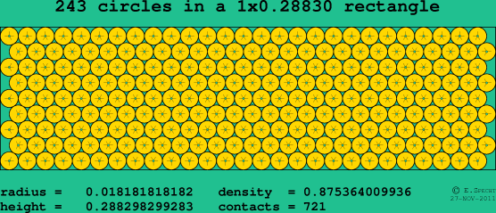 243 circles in a rectangle