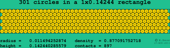 301 circles in a rectangle