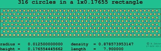 316 circles in a rectangle