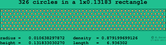 326 circles in a rectangle