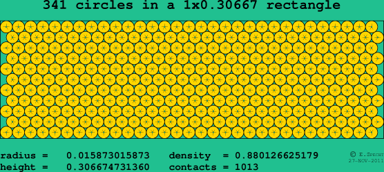 341 circles in a rectangle