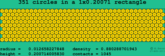 351 circles in a rectangle