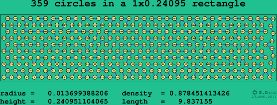 359 circles in a rectangle