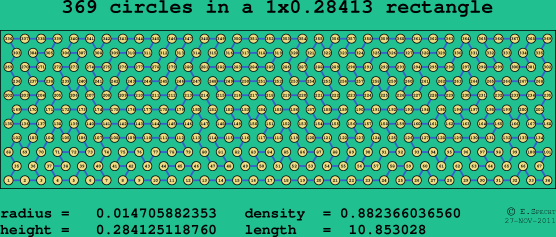 369 circles in a rectangle