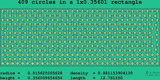 409 circles in a rectangle