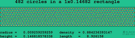 482 circles in a rectangle