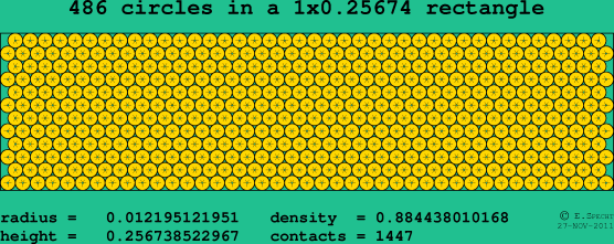 486 circles in a rectangle