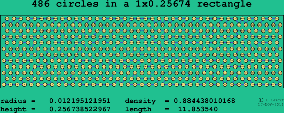 486 circles in a rectangle