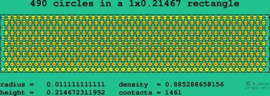 490 circles in a rectangle