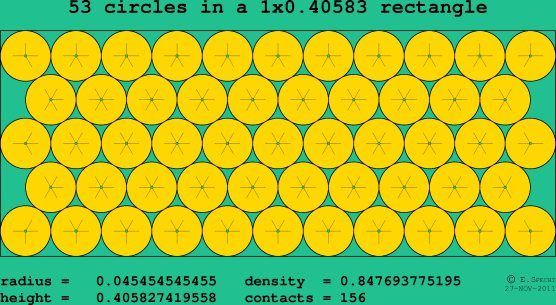 53 circles in a rectangle