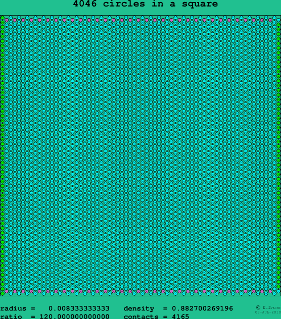 4046 circles in a square