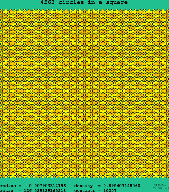 4563 circles in a square