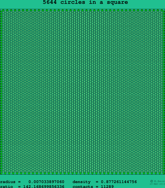 5644 circles in a square