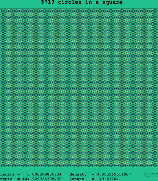 5719 circles in a square