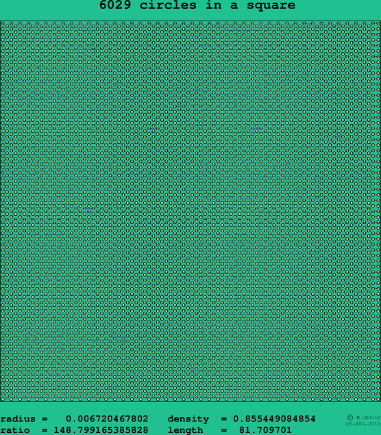6029 circles in a square