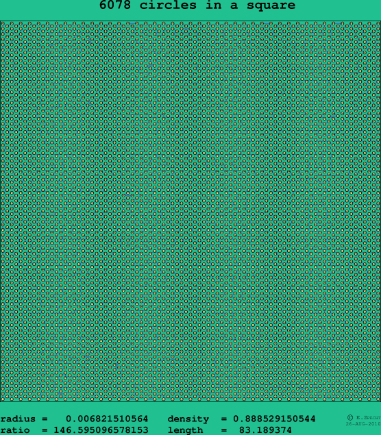 6078 circles in a square