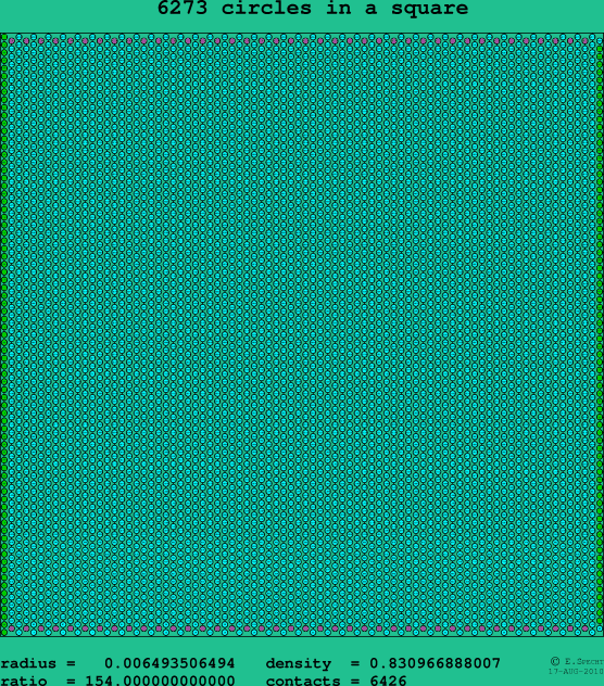 6273 circles in a square